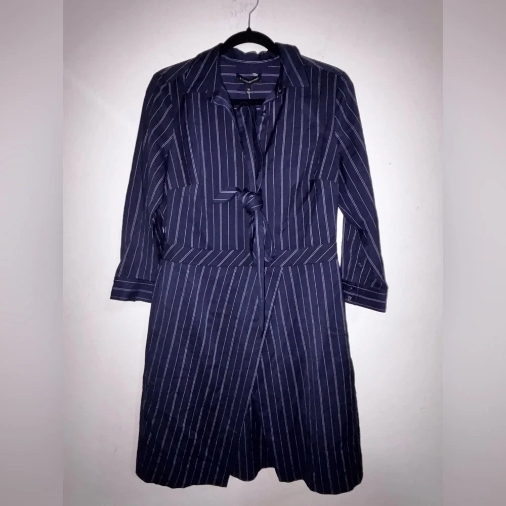 Banana Republic Navy and White Striped Dress - Picture 2 of 11